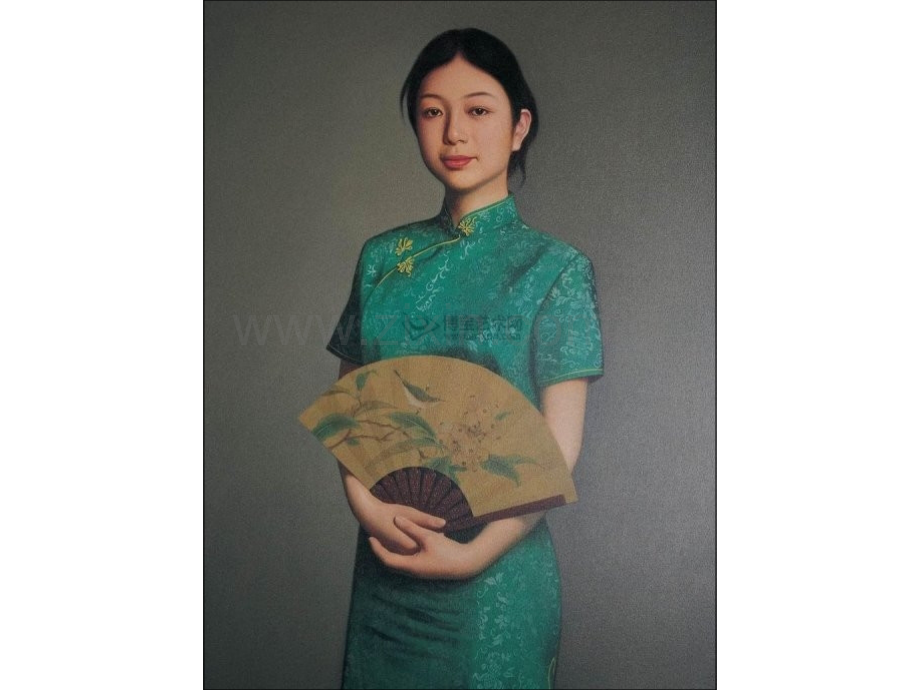 名人绘画中国旗袍人物油画系列欣赏.pptx_第2页
