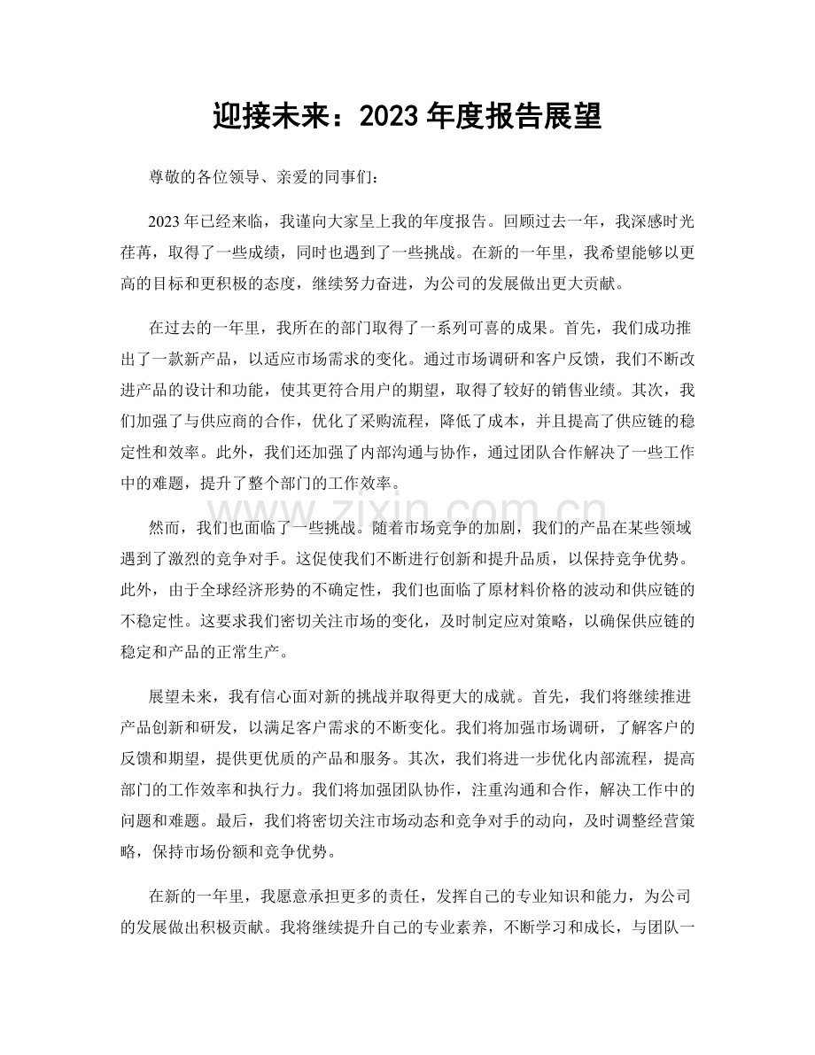 迎接未来：2023年度报告展望.docx_第1页