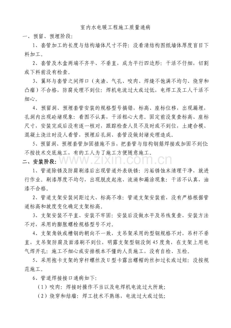 建筑水电暖安装质量通病.doc_第1页