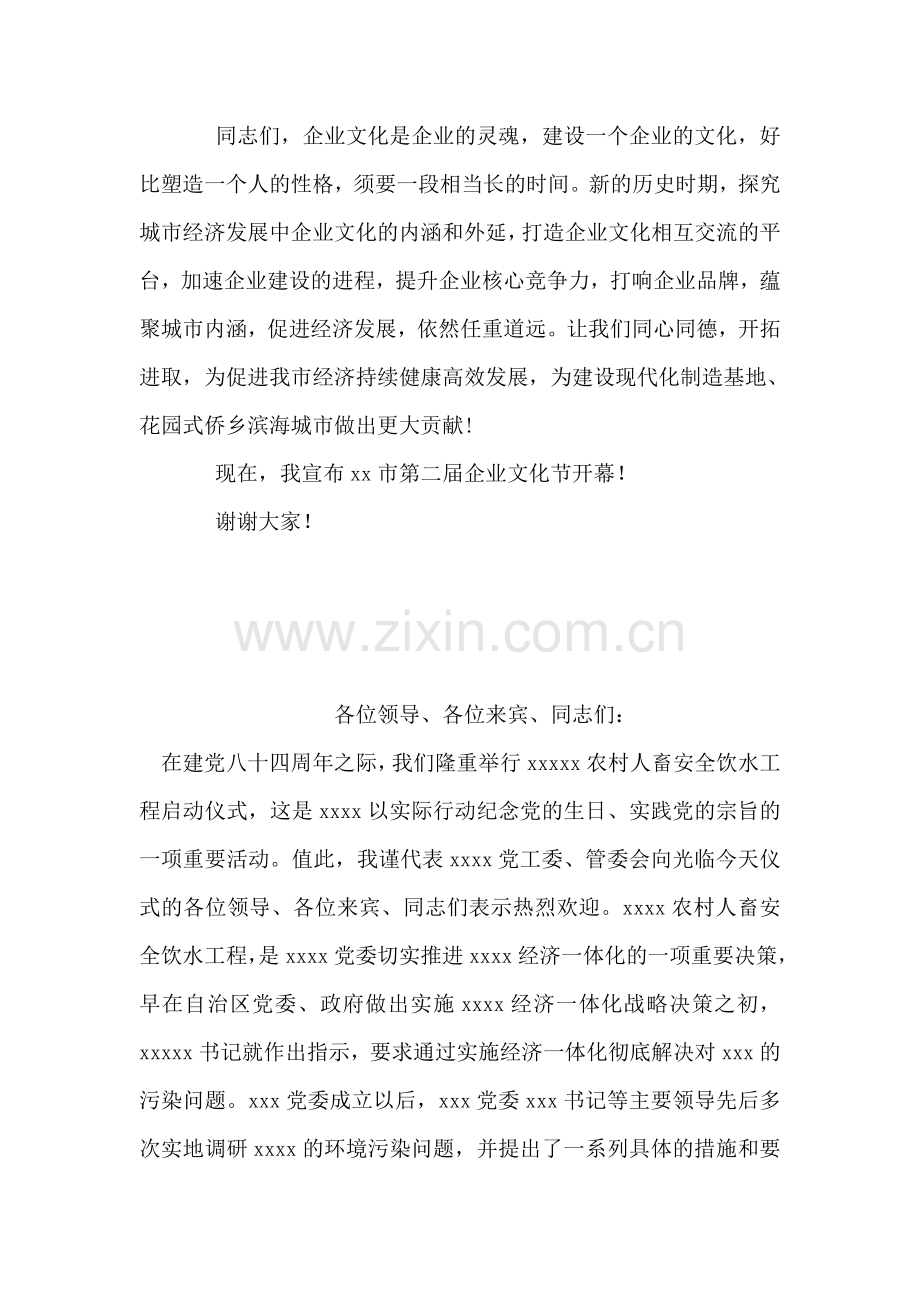 在市企业文化节开幕式上的讲话.doc_第2页