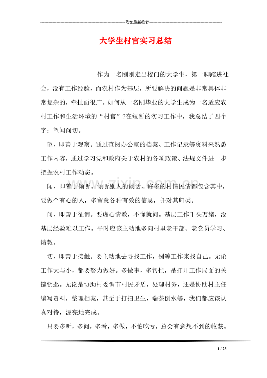 大学生村官实习总结.doc_第1页