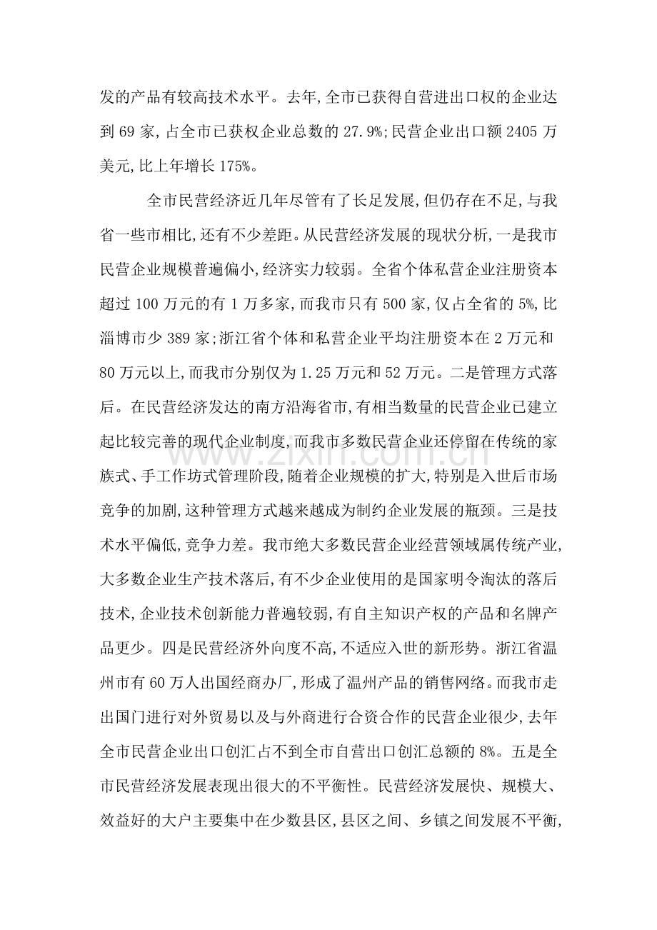 在全市民营经济工作电视电话会议上的讲话.doc_第2页