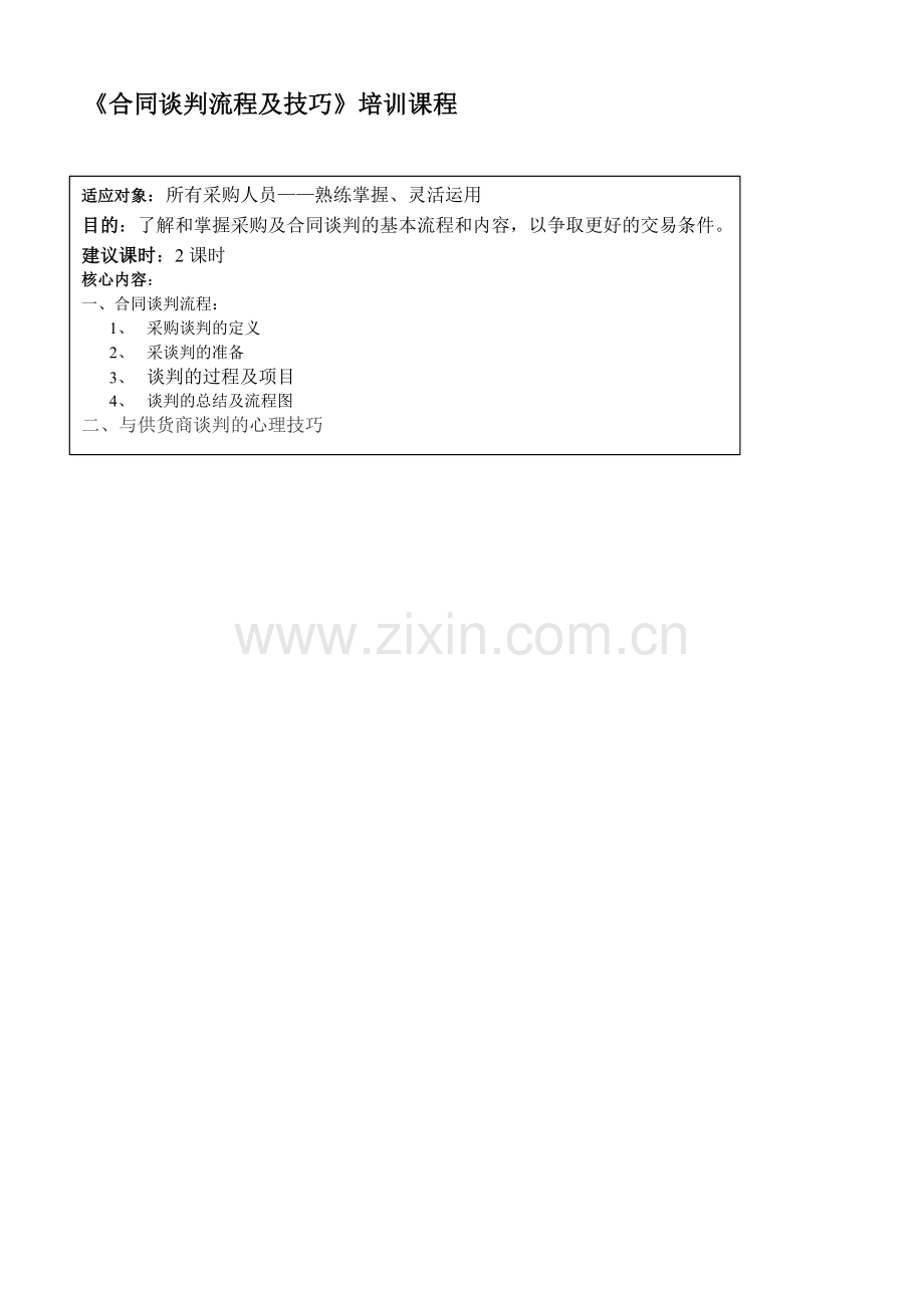 合同谈判流程及技巧培训课程.doc_第1页