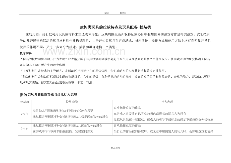 建构类玩具的投放特点及玩具配备插装类教学提纲.doc_第2页