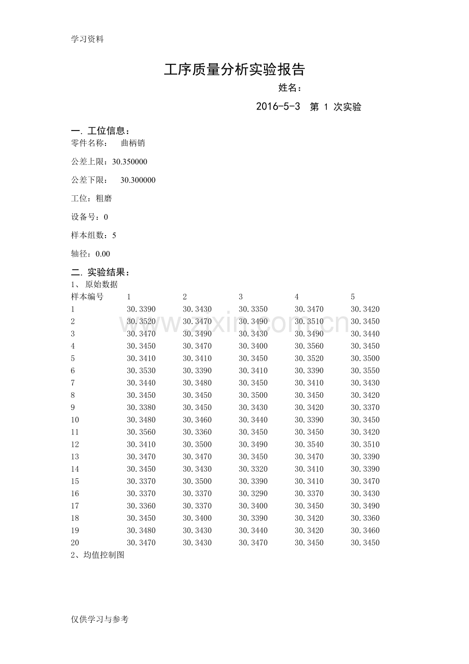 工序质量控制实验教学内容.doc_第1页