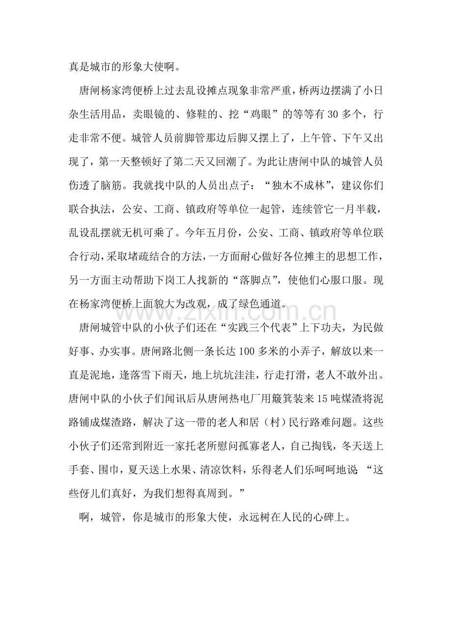 我与城管获奖征文-城管-城市形象大使.doc_第2页