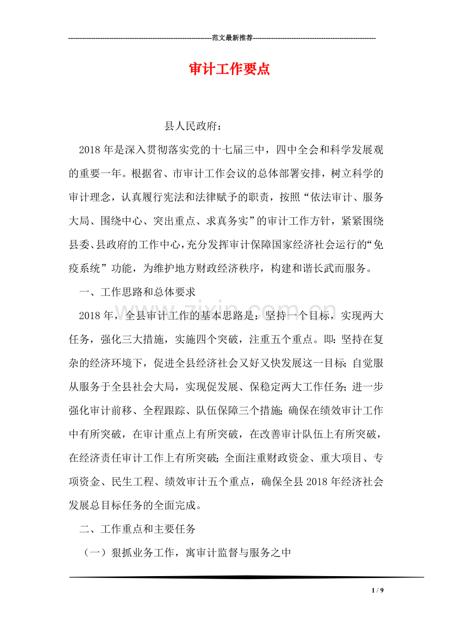 审计工作要点.doc_第1页