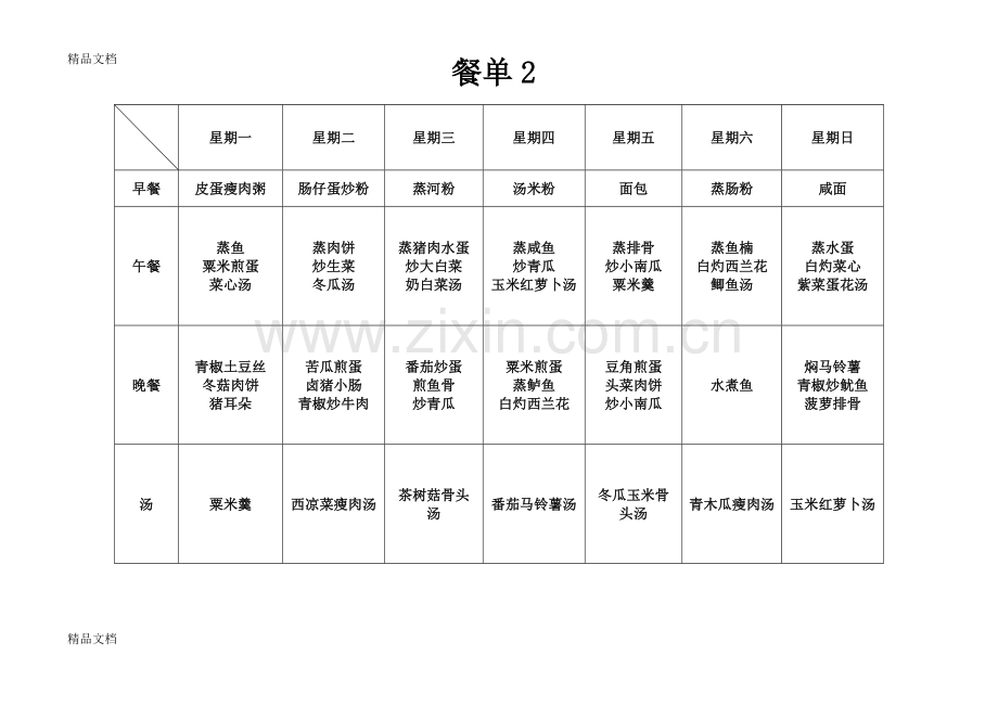 家庭一周菜单资料讲解.doc_第2页