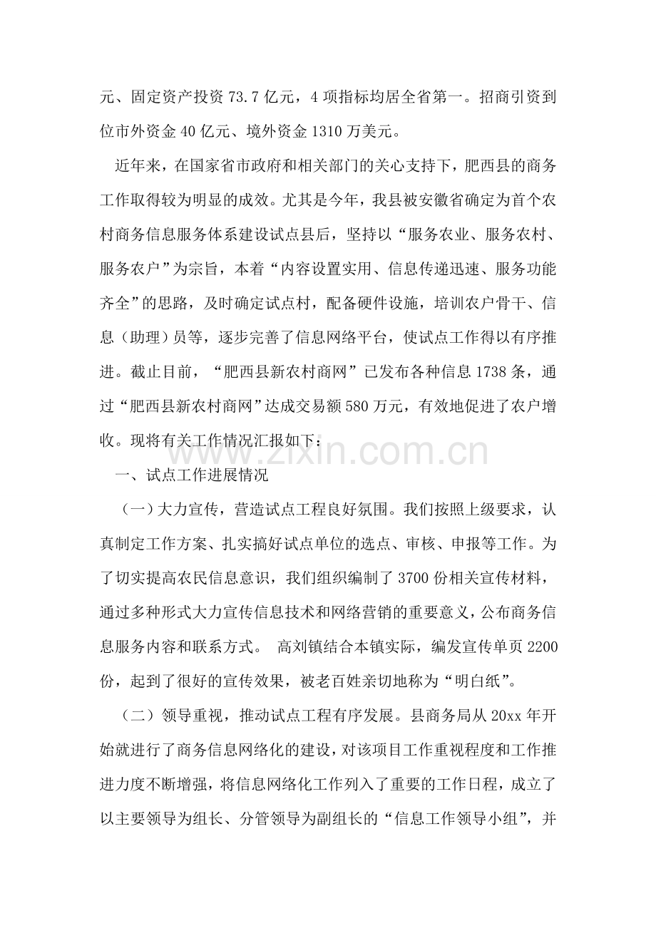 某县农村商务信息网络体系建设工作汇报发言稿.doc_第2页