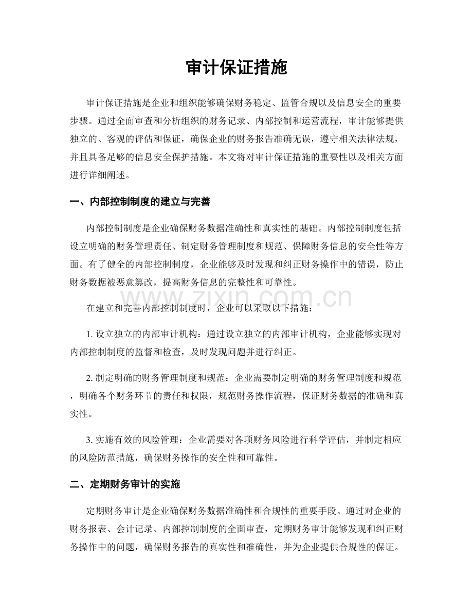 审计保证措施.docx_第1页