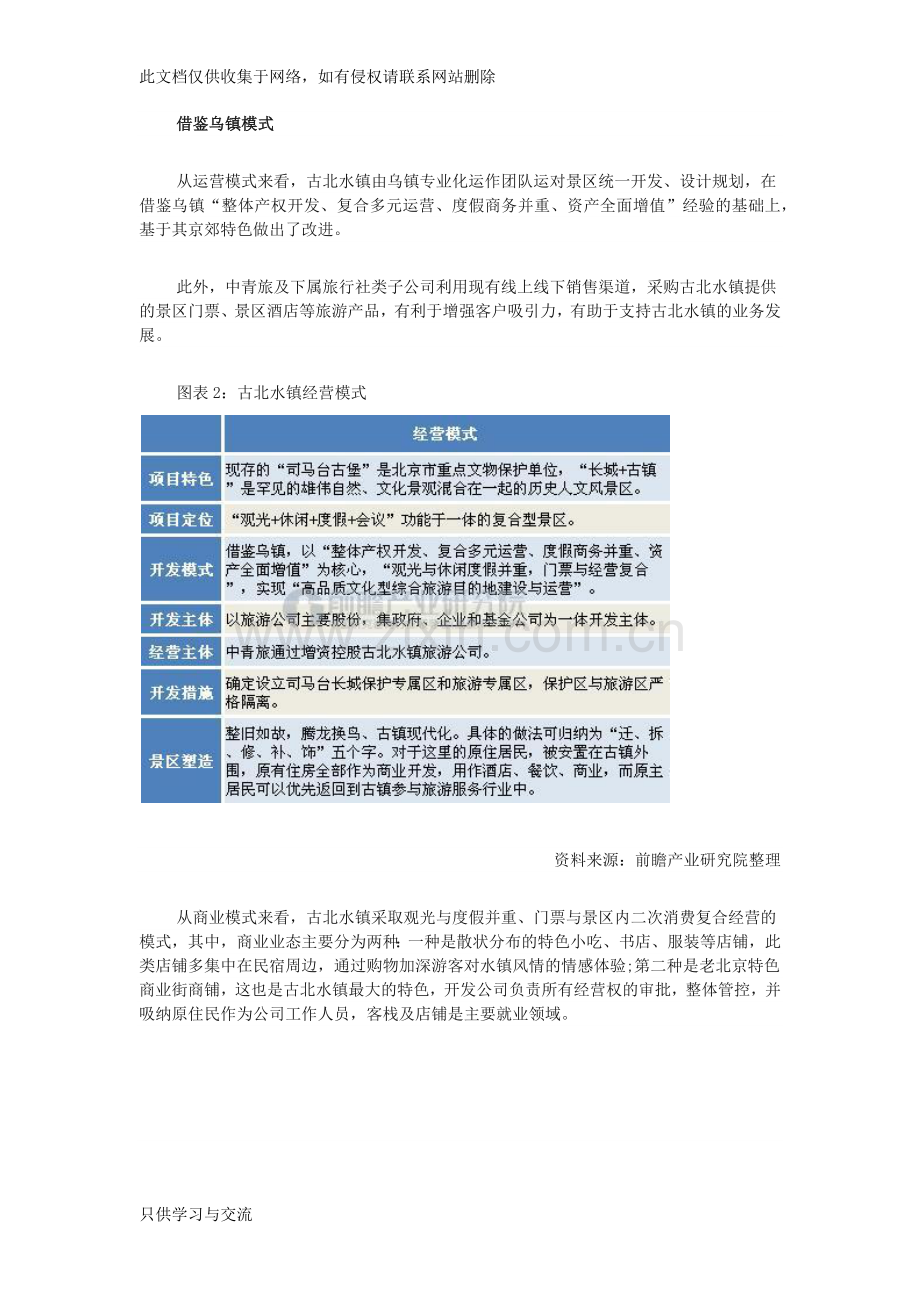 旅游小镇典型案例解读——古北水镇学习资料.docx_第2页