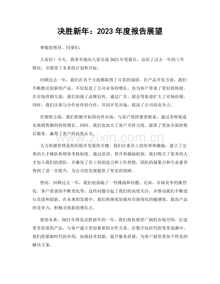 决胜新年：2023年度报告展望.docx_第1页