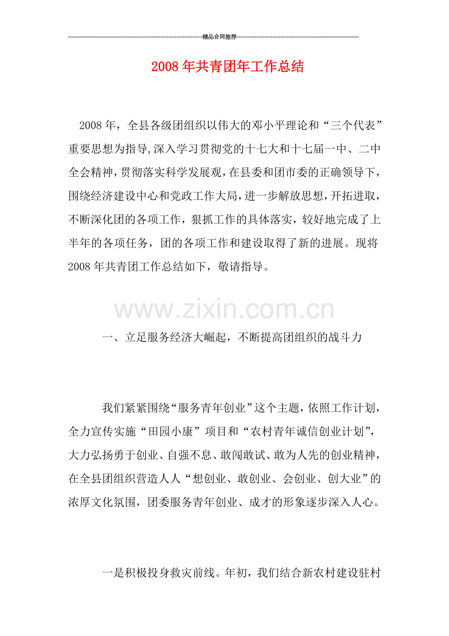 年共青团年工作总结.doc_第1页