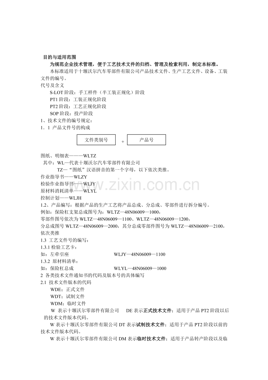 技术文件编号规定--2010.10.10(此修订版).doc_第1页