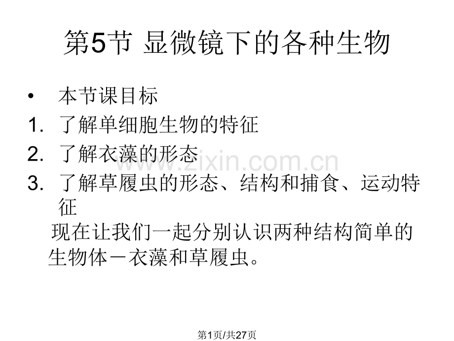 七年级科学显微镜下各种生物.pptx_第1页