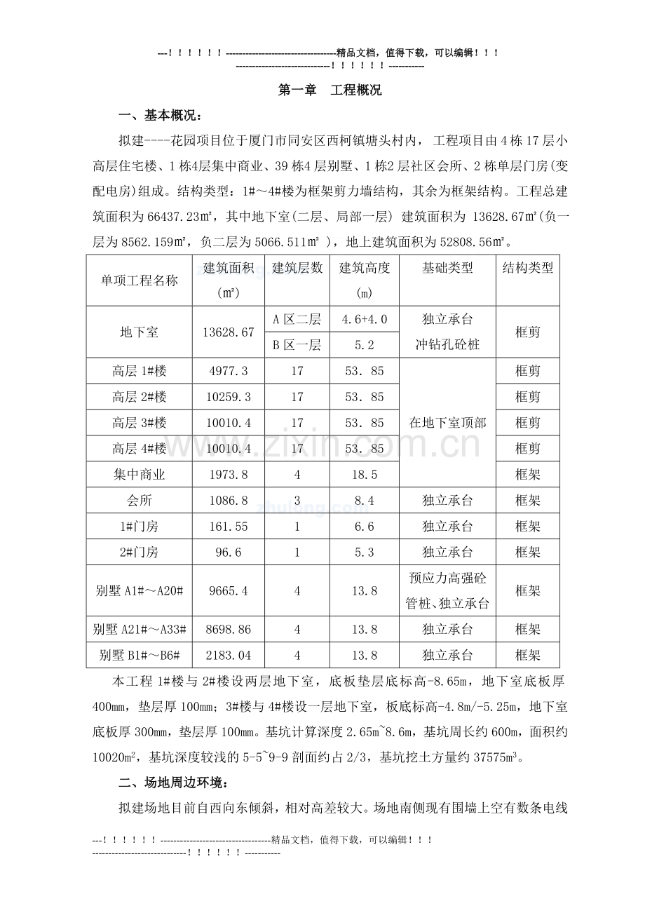 [福建]住宅楼深基坑工程安全施工方案.doc_第1页