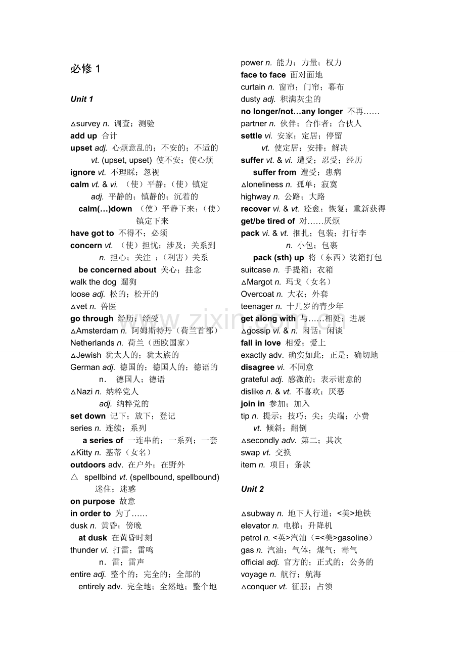 人教版高中英语全部单词表19.doc_第1页
