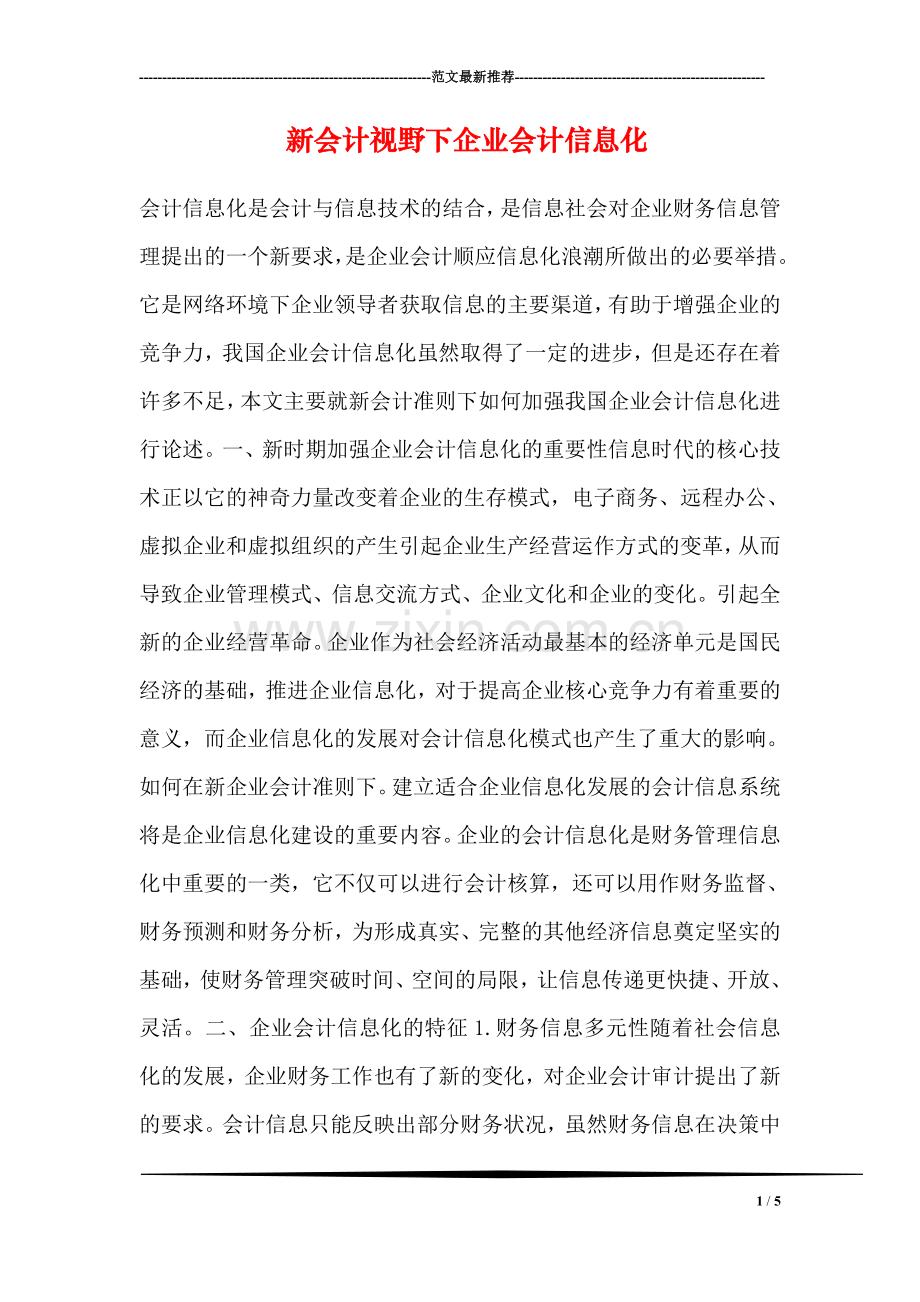新会计视野下企业会计信息化.doc_第1页