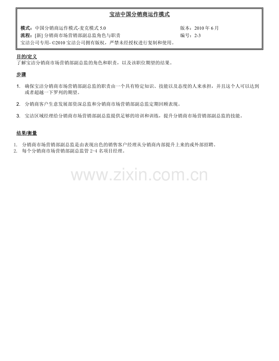 市场营销部副总监角色与职责.doc_第1页