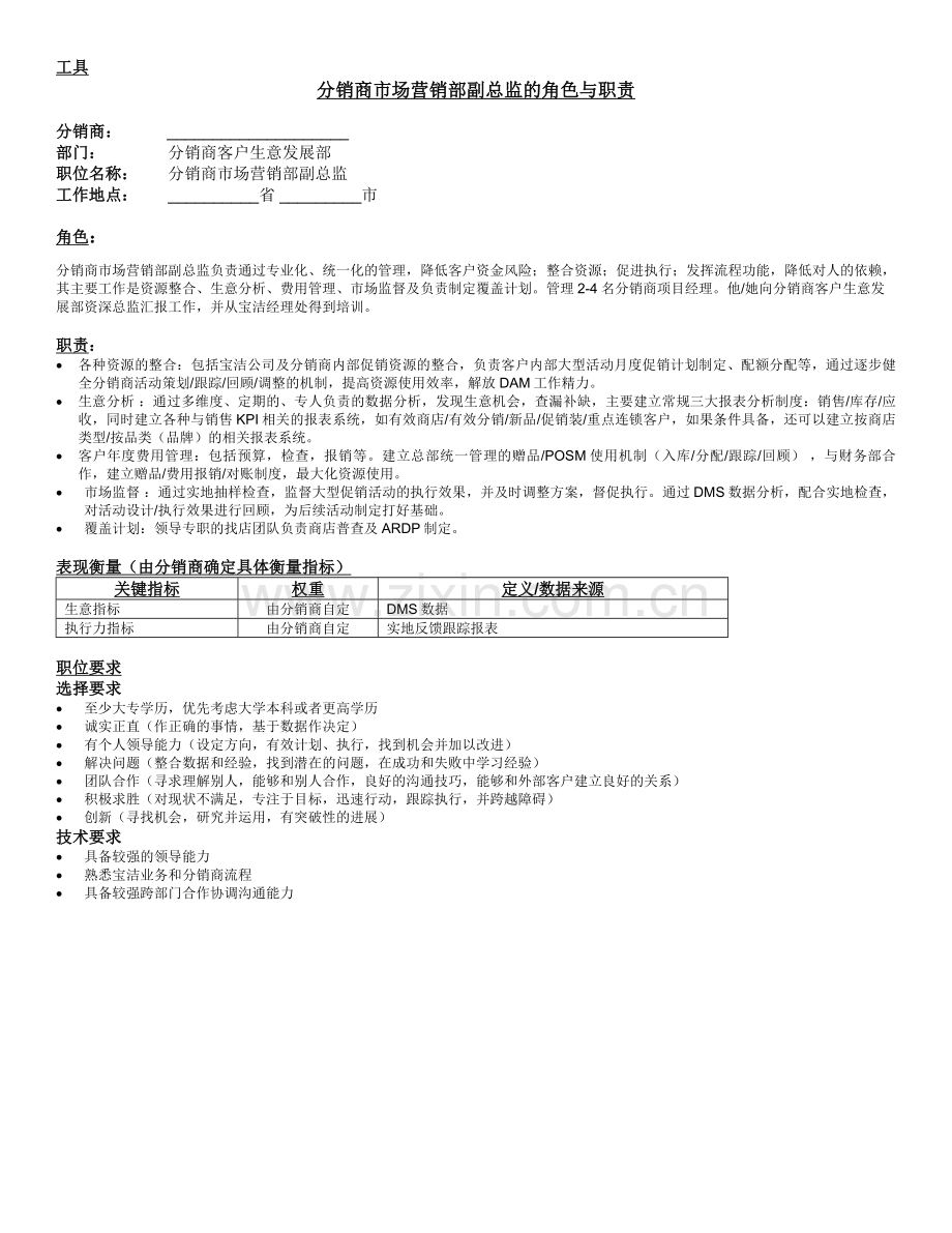 市场营销部副总监角色与职责.doc_第2页