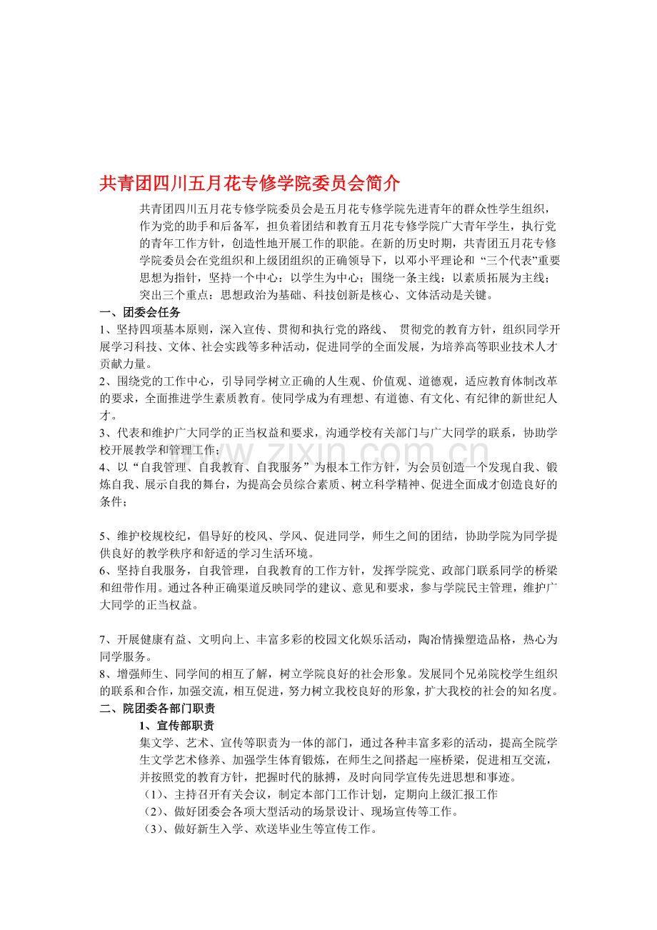 院团委章程和制度.doc_第1页