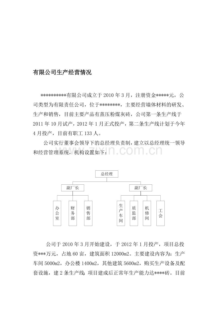 建材有限公司生产经营情况.doc_第1页