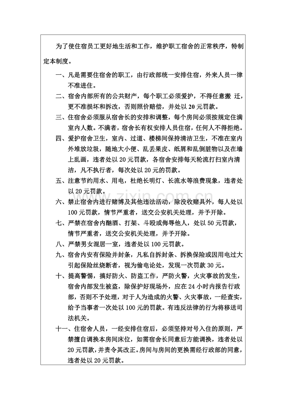 BL1-007宿舍管理制度.doc_第1页