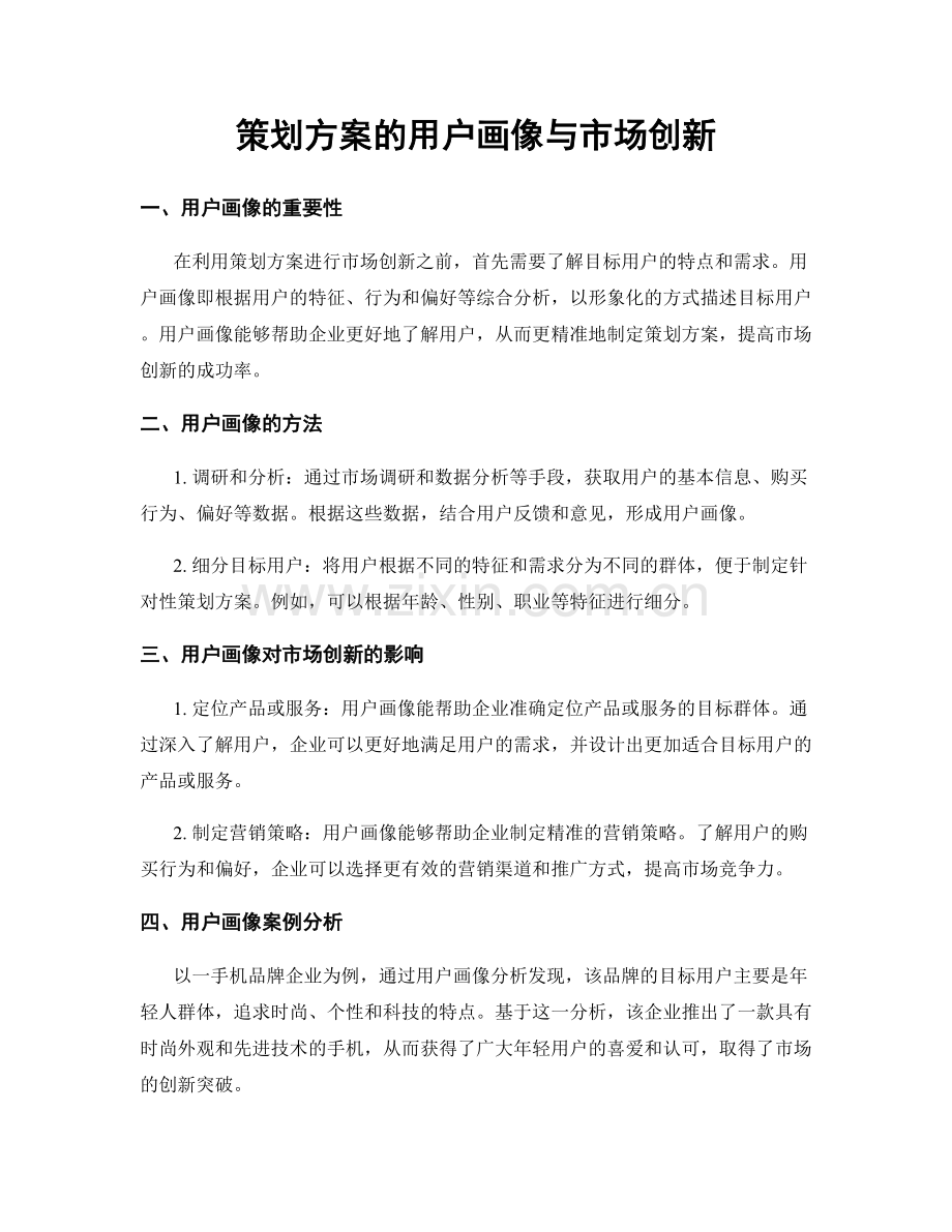 策划方案的用户画像与市场创新.docx_第1页