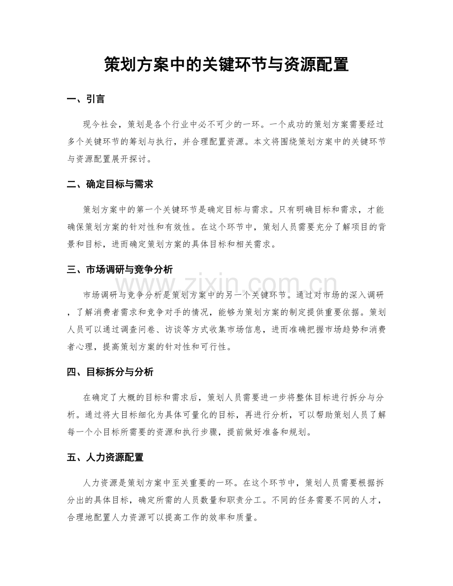 策划方案中的关键环节与资源配置.docx_第1页