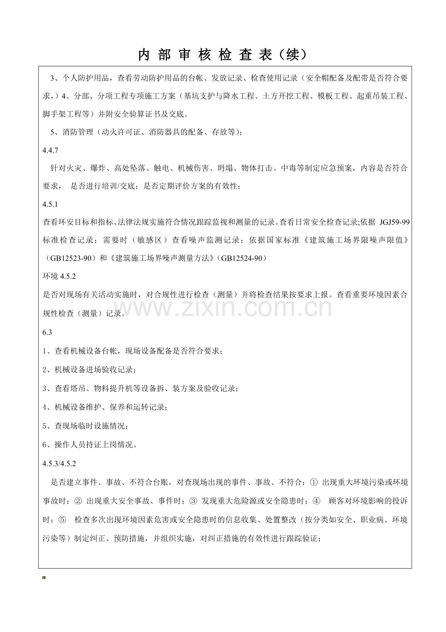 内部审核检查表(安全、设备、消防、职业病)..doc_第2页