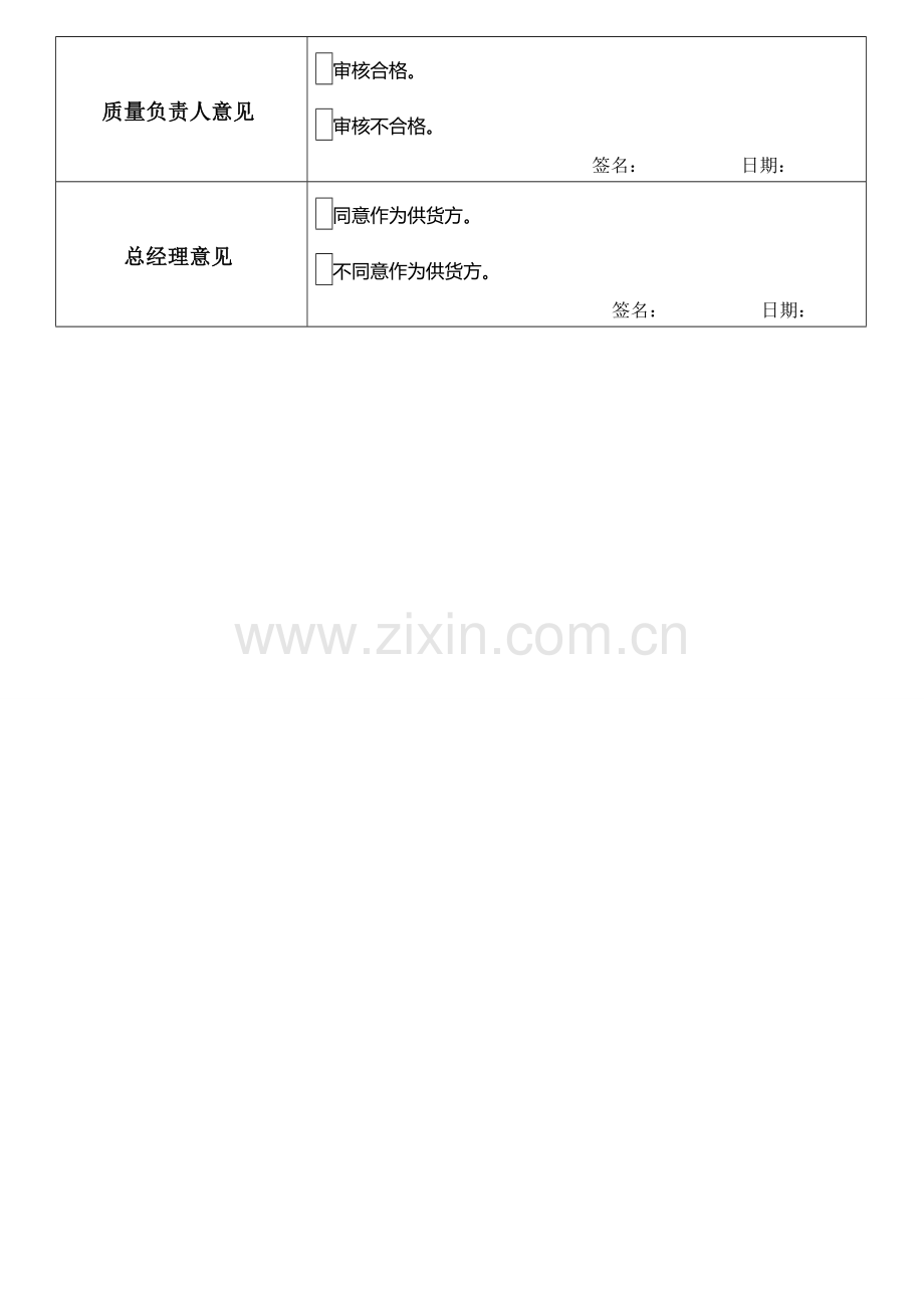 (医疗器械)供应商及采购商资质审查表.doc_第2页