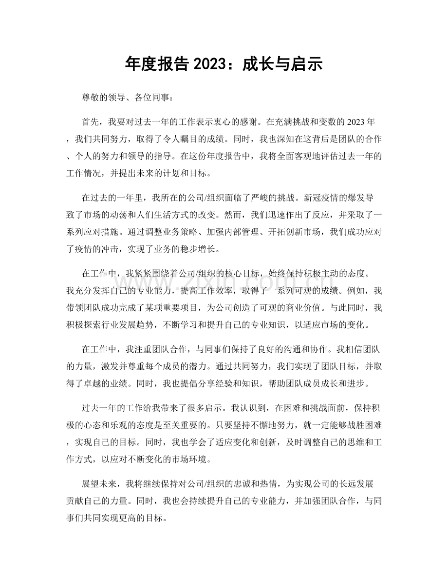 年度报告2023：成长与启示.docx_第1页