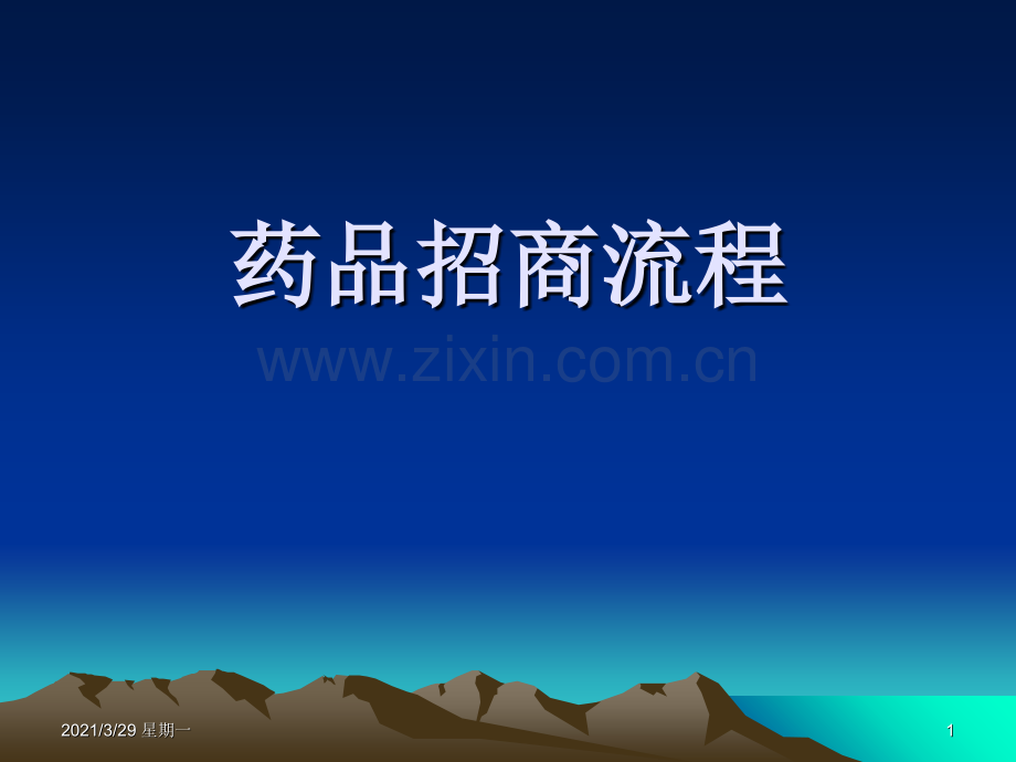 药品招商流程【优质PPT】.ppt_第1页