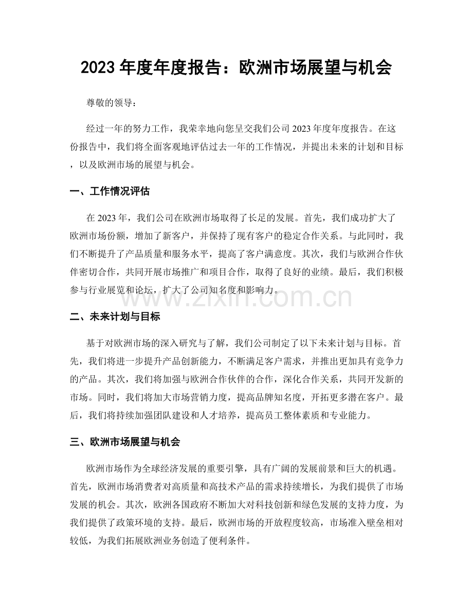 2023年度年度报告：欧洲市场展望与机会.docx_第1页