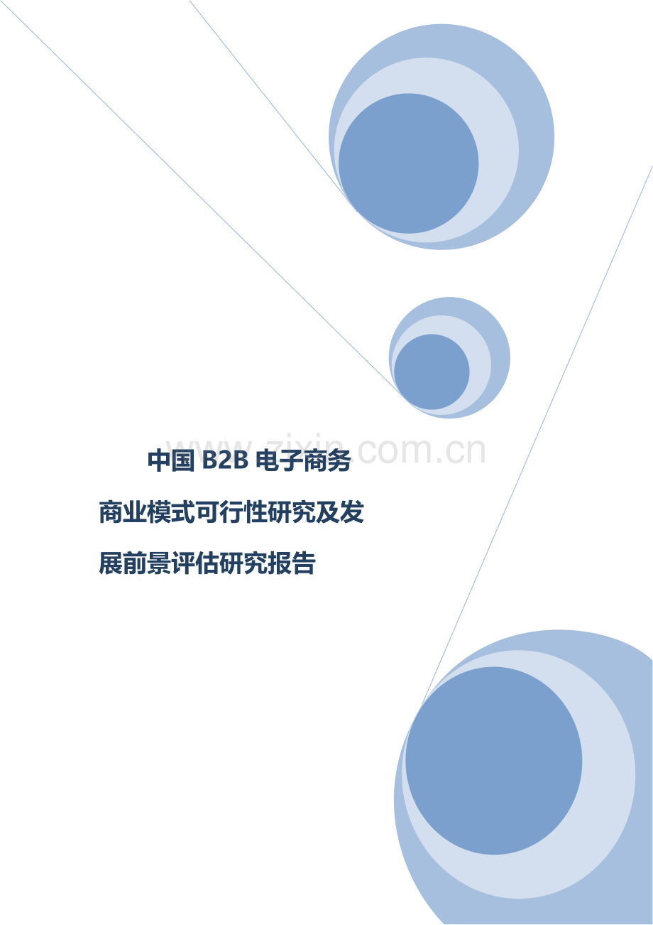 -中国B2B电子商务商业模式可行性研究及发展前景评估研究报告.doc_第1页