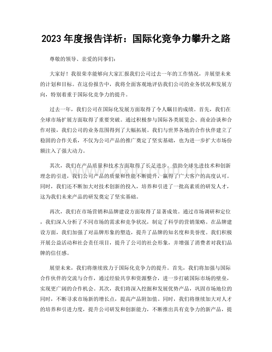 2023年度报告详析：国际化竞争力攀升之路.docx_第1页