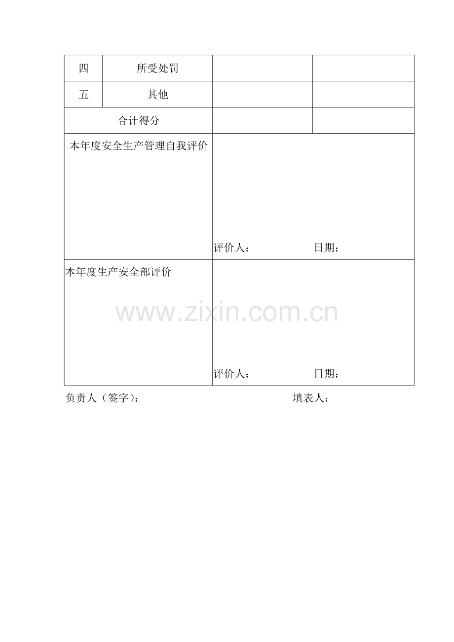 安全生产管理考核评分汇总表..doc_第2页