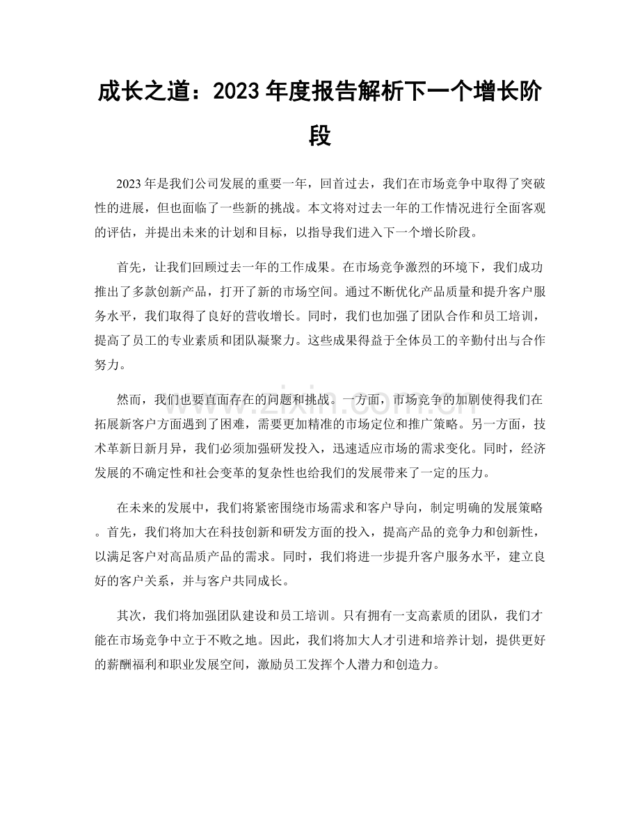 成长之道：2023年度报告解析下一个增长阶段.docx_第1页