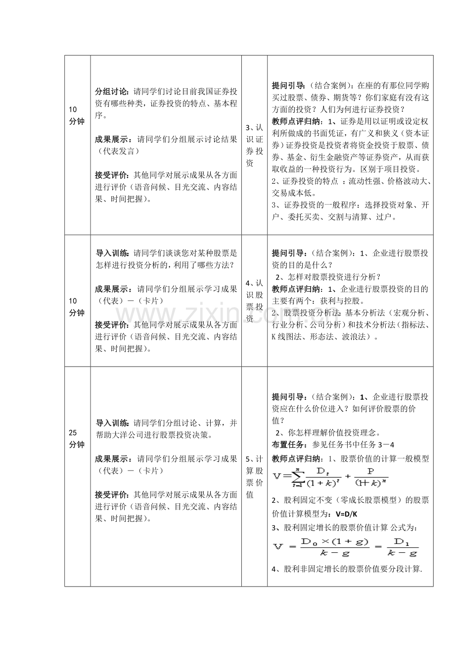 《财务管理》课程单元一体化教学方案设计.doc_第2页