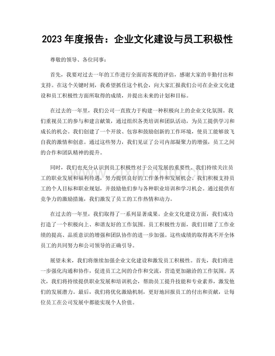2023年度报告：企业文化建设与员工积极性.docx_第1页