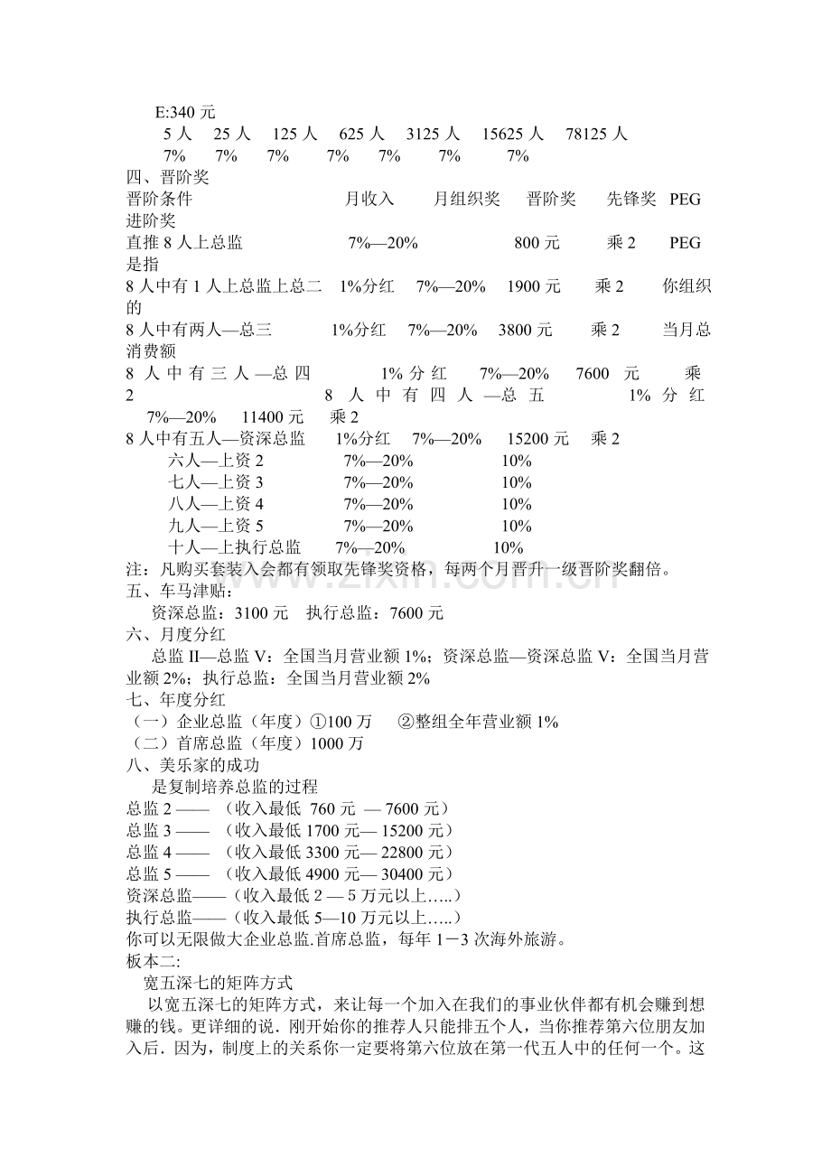 美乐家奖金制度简介.doc_第2页