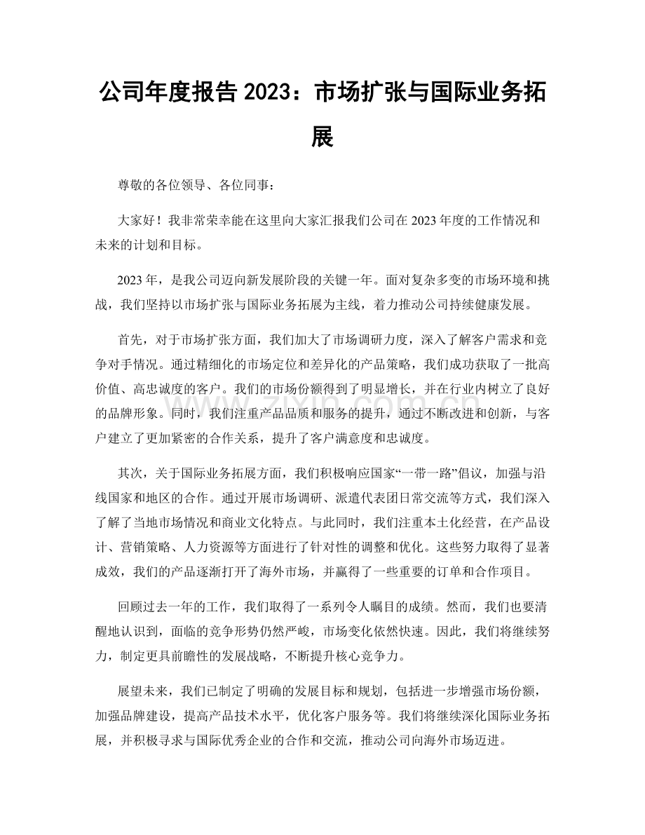 公司年度报告2023：市场扩张与国际业务拓展.docx_第1页