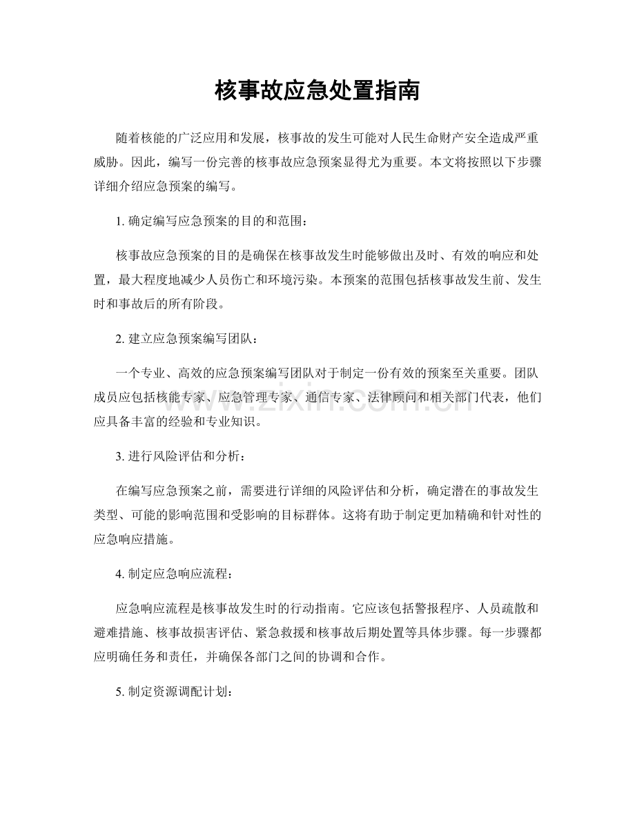 核事故应急处置指南.docx_第1页