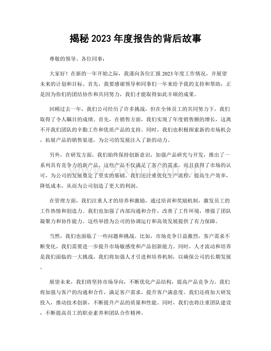 揭秘2023年度报告的背后故事.docx_第1页