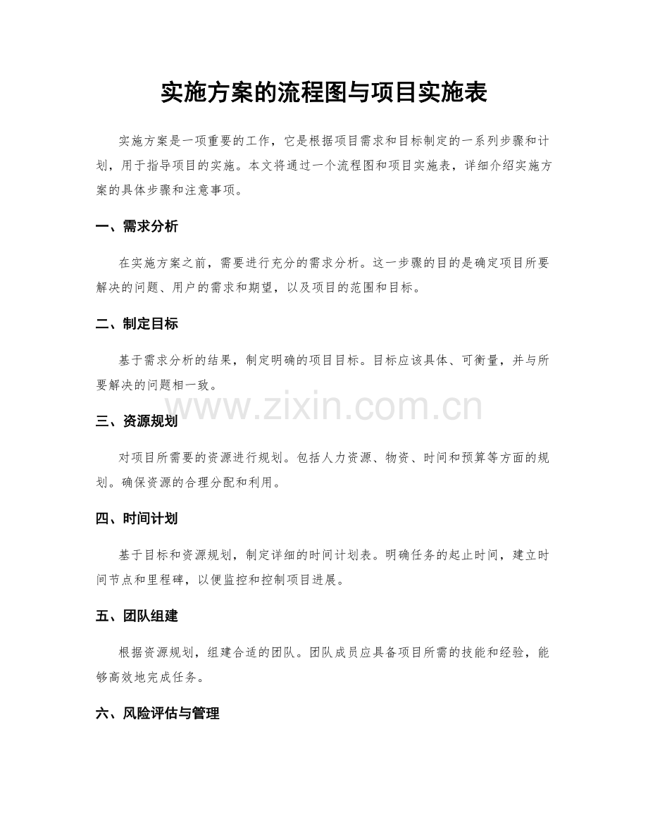 实施方案的流程图与项目实施表.docx_第1页