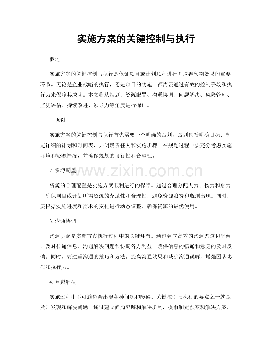 实施方案的关键控制与执行.docx_第1页