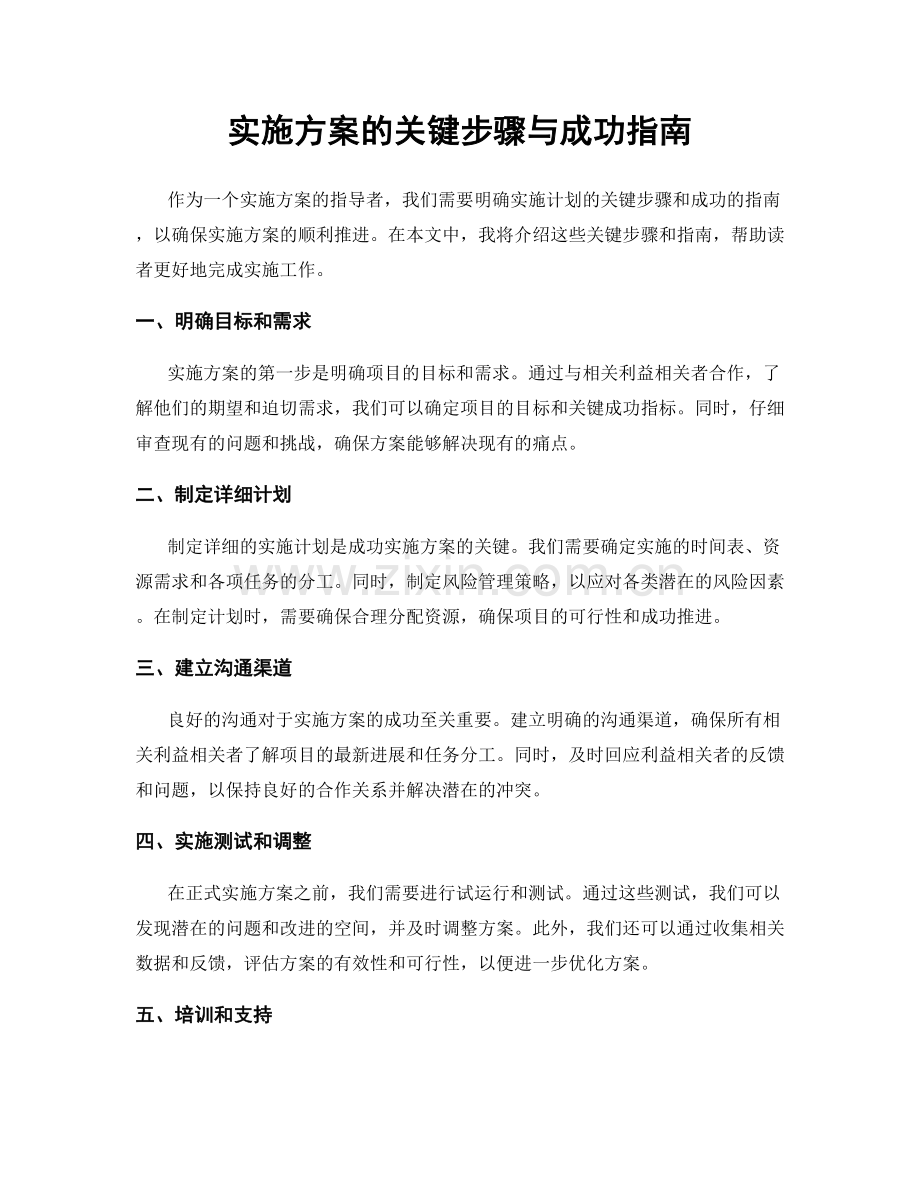 实施方案的关键步骤与成功指南.docx_第1页