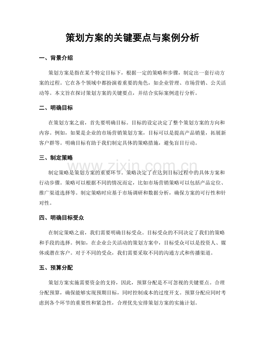 策划方案的关键要点与案例分析.docx_第1页