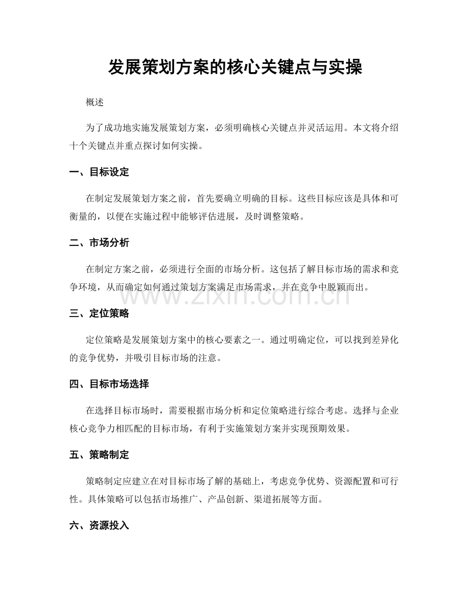 发展策划方案的核心关键点与实操.docx_第1页
