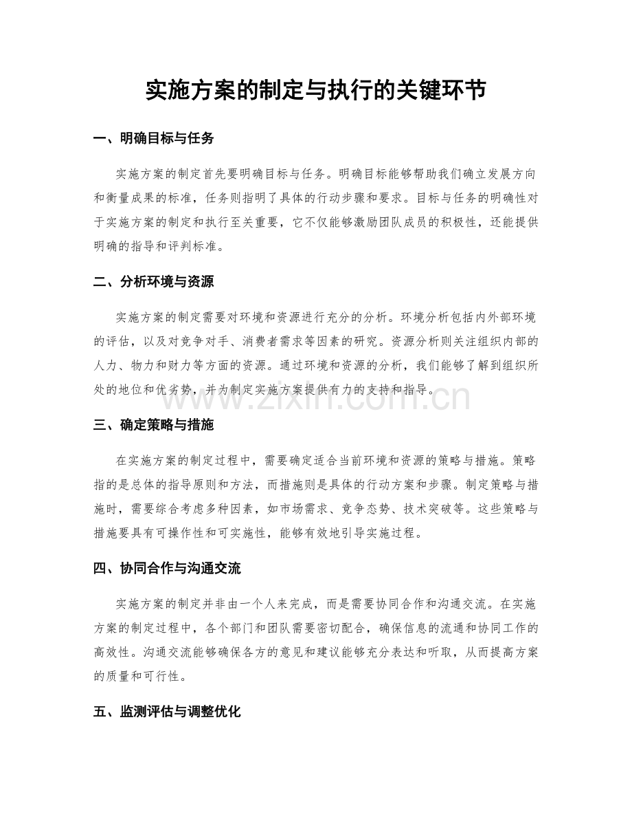 实施方案的制定与执行的关键环节.docx_第1页